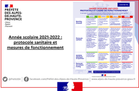 Année scolaire 2021-2022 : protocole sanitaire et mesures de fonctionnement 