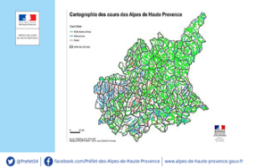Cartographie des cours d’eau dans les Alpes-de-Haute-Provence