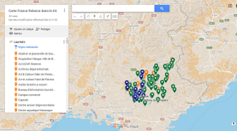 Cartographie des lauréats du Plan de Relance dans les Alpes-de-Haute-Provence   