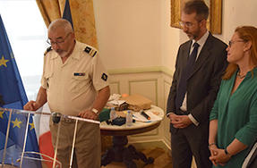 Cérémonie de départ du lieutenant-colonel Jean-Pierre THIRION, délégué militaire départemental