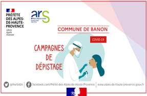 Covid 19 : Campagne de dépistage sur la commune de Banon