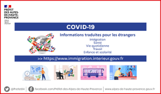 COVID-19 : Informations traduites pour les étrangers