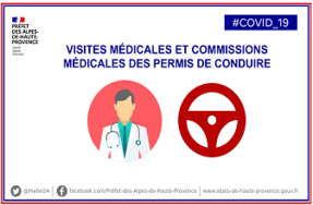 Covid-19 - Visites médicales et commissions médicales des permis de conduire