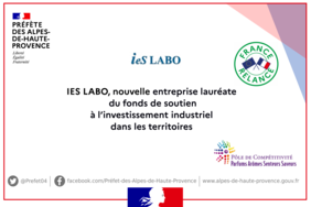 France Relance : IES LABO, nouvelle entreprise lauréate