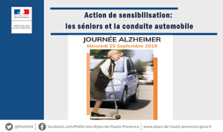 Journée Alzheimer : « les séniors et la conduite automobile » - mercredi 25 septembre 2019