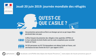 JOURNEE MONDIALE DES REFUGIES, LE 20 JUIN 2019 DANS LES ALPES-DE-HAUTE-PROVENCE