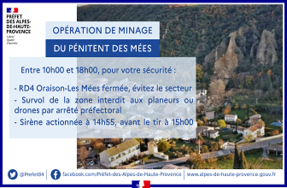 Opération de minage du Pénitent des Mées - mercredi 27 mai 2020