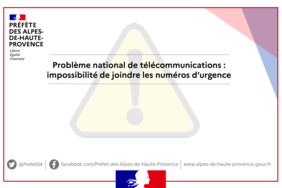 Problème national de télécommunications : impossibilité de joindre les numéros d’urgence