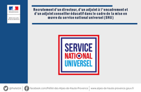 Recrutements dans le cadre de la mise en oeuvre du service national universel