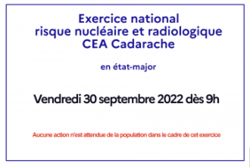 Exercice CEA Cadarache 2022 - Vendredi 30 septembre 2022